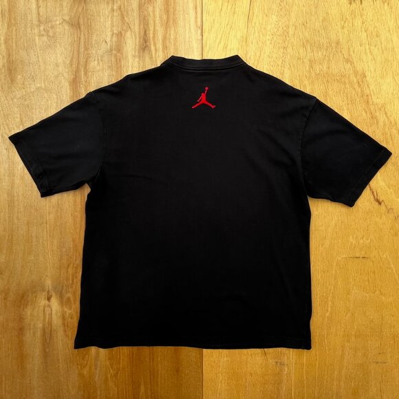 AIR JORDAN FIRE JUMP MAN BORN TO FLY GRAPHIC TEE SHIRT Men’s sz S Oversized Fit - Picture 3 of 9
